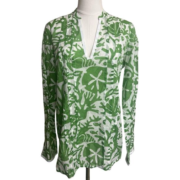 Vineyard Vines Tops - Vineyard Vines Women Long Sleeve Top M Blouse Tunic Lightweight Resortwear Beach